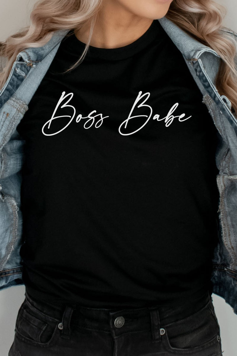 Boss Babe Graphic Tshirt  |  Black