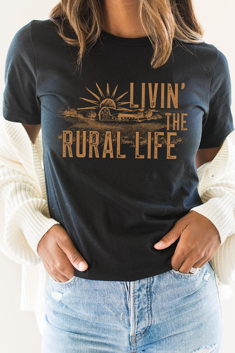Livin' The Rural Life Graphic Tee  |  Black