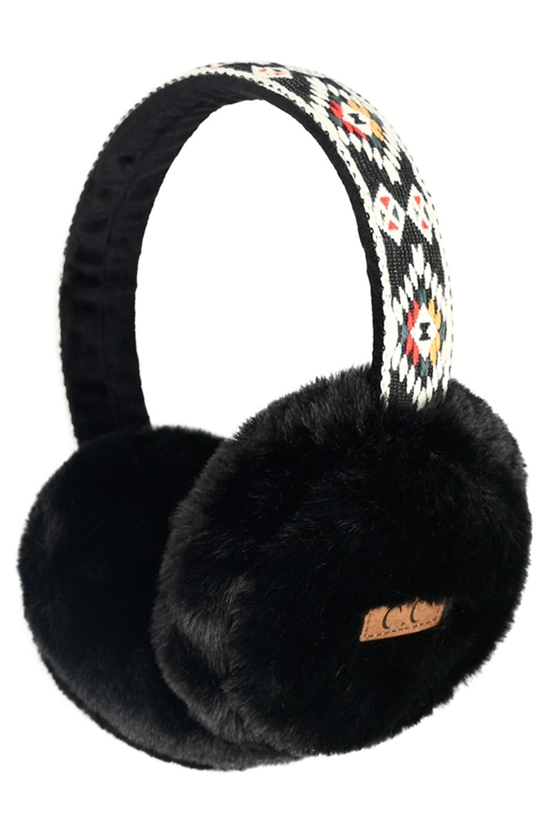 Aztec Earmuffs  |  Black