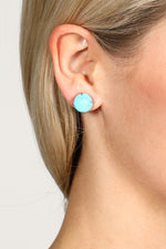 Rose Quartz Stud Earrings  -  TL7