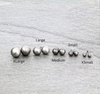 Navajo Pearl Stud Earrings (Silver)  |  XSmall