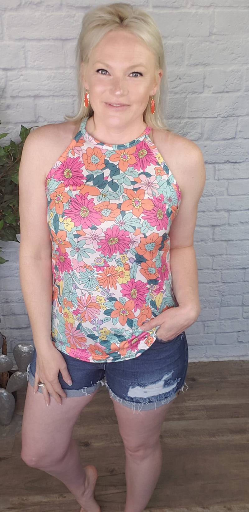 Floral Popping Tank Top