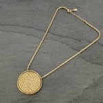 TL-50  Gold Disc Necklace