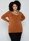 ** NEW COLOR ** (Plus Size) Bamboo VNeck Long Sleeve | Ginger