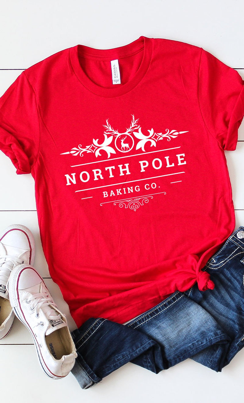 North Pole Baking Co Christmas Graphic Tee