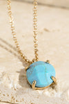 Solitaire Stunner Pendant Necklace - TL4  |  Turquoise