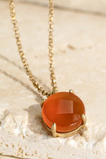Solitaire Stunner Pendant Necklace - TL5  |  Rust