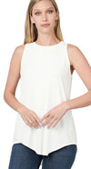 Luxe High Neck Tank Top |  Ivory