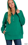 Roxie Roller Snap Hoodie  |   Forest