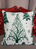 Christmas Throw Pillow - Trees  |  Green
