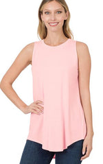 Luxe High Neck Tank Top |  Dusty Pink