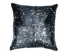 Hair-On-Hide Leather and Canvas Pillow Cover