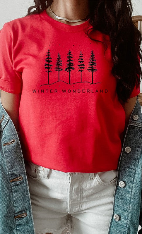 Winter Wonderland Graphic Tshirt  |  Red